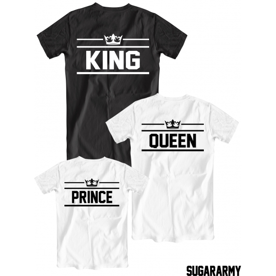 Great KING, QUEEN and PRINCE matching family t-shirts