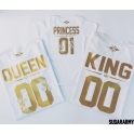 King Queen Princess 01 t-shirts for the whole family
