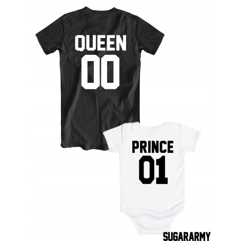 Queen and Prince 01 t-shirts ♛ CUSTOM NUMBER ♛