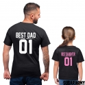 BEST DAD BEST DAUGHTER Hot Pink