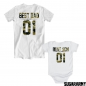 BEST DAD and BEST SON camouflage t-shirts