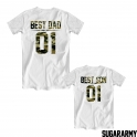 BEST DAD and BEST SON camouflage t-shirts