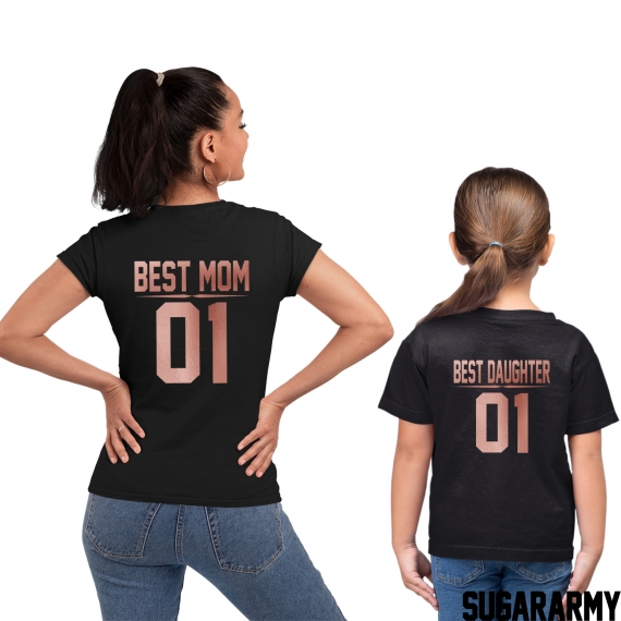 BEST MOM BEST DAUGHTER Matching Rose Gold T-shirts