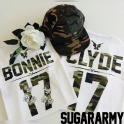 BONNIE and CLYDE Camouflage Print | Custom numbers