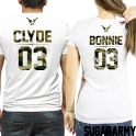 BONNIE and CLYDE Camouflage Print | Custom numbers