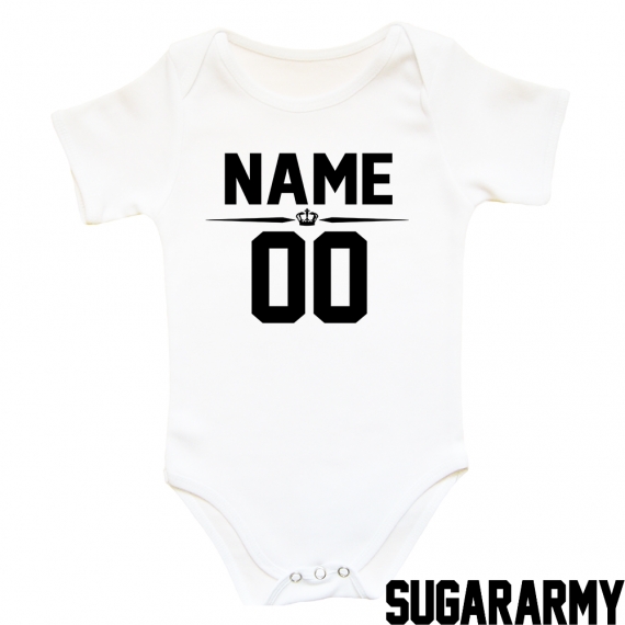 Custom name and number BABY BODYSUIT