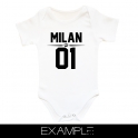 Custom name and number BABY BODYSUIT