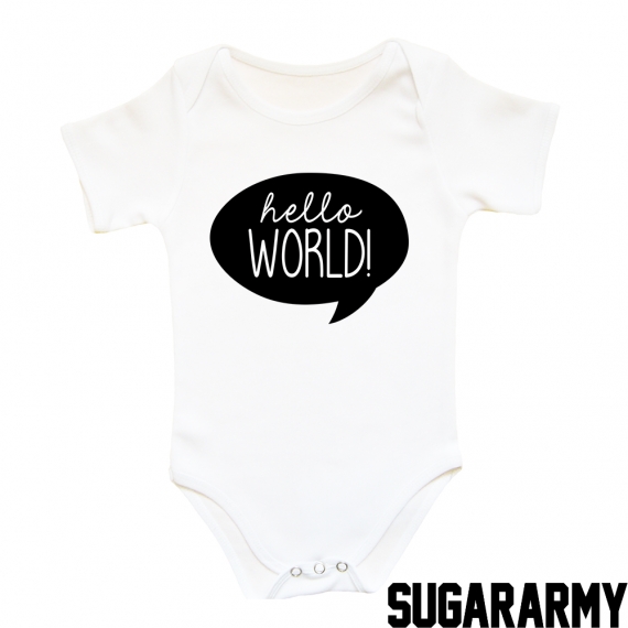 Hello WORLD baby bodysuit