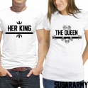 HER KING and THE QUEEN t-shirts