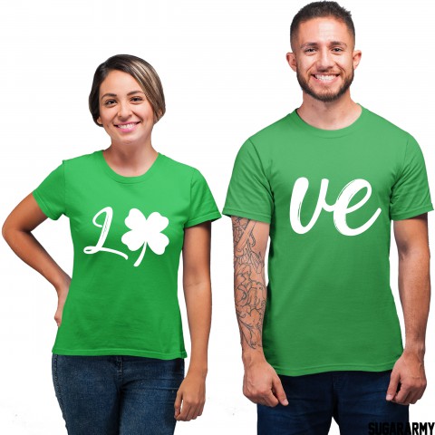 LO VE - Couples T-shirts for St. Patrick's Day
