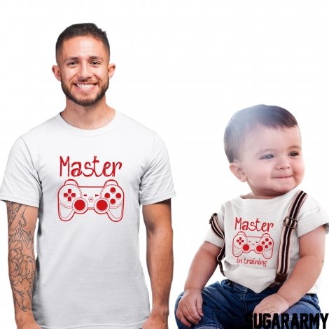 Father and Kid outfit ★ MASTER & MASTER IN TRAINING ★ Red