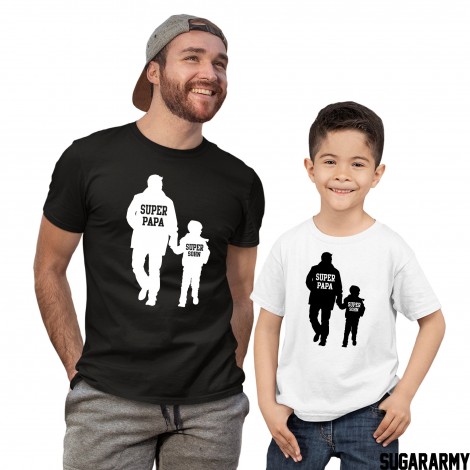 Super Papa & Super Sohn - Matching Father and Son T-shirts