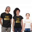 THE BOSS, THE REAL BOSS and BOSSING Family Set Gold Letters