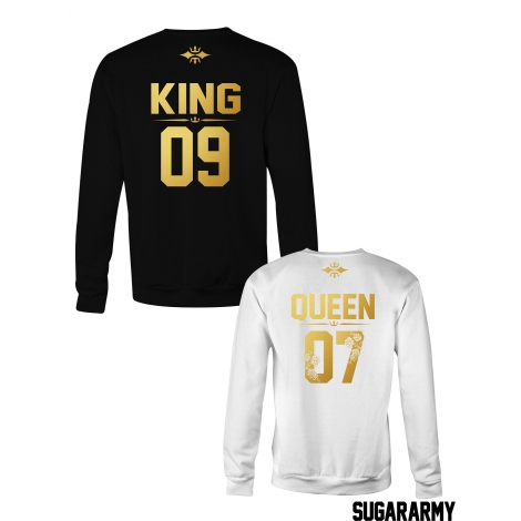 KING and QUEEN crewneck sweatshirt ★ the Golden Royalty Collection ★