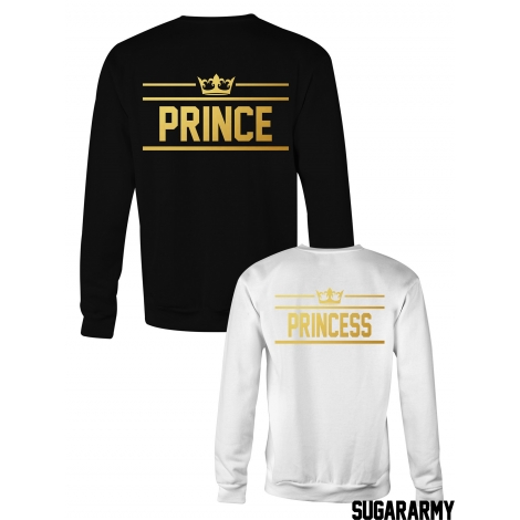 Prince & Princess matching sweatshirts for couples