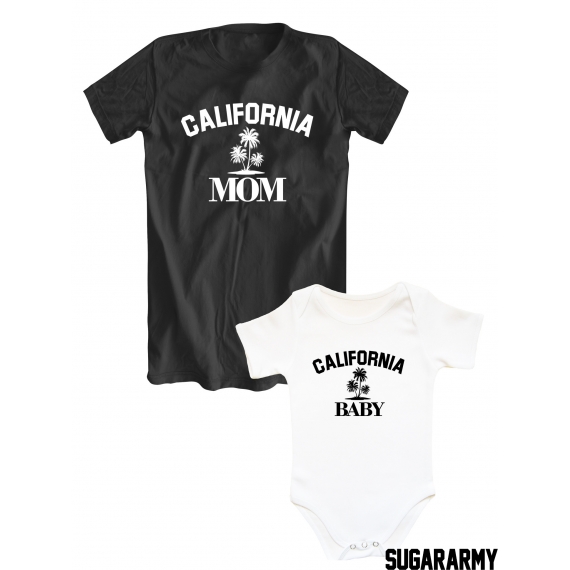 California MOM/California BABY mommy and me family shirts