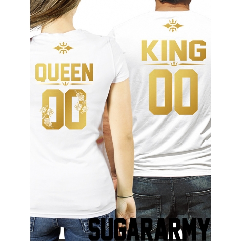 King and Queen t-shirts ♛ CUSTOM NUMBER ♛