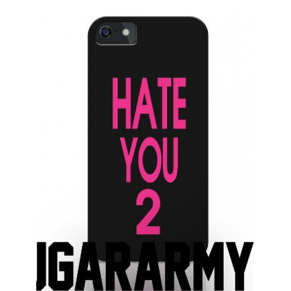 Black/Pink "HATE YOU 2" phone case