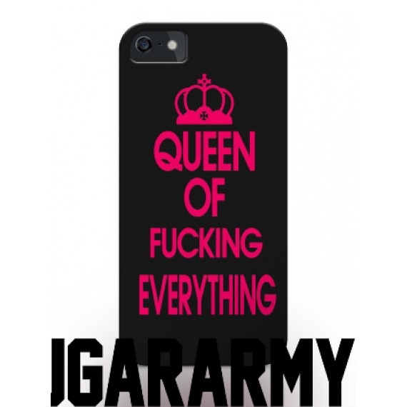 Black/Pink "Queen of fucking everything" phone case
