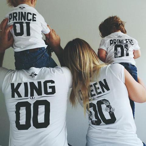 king and queen with prince and princess